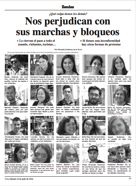 Nos perjudican con sus marchas y bloqueos