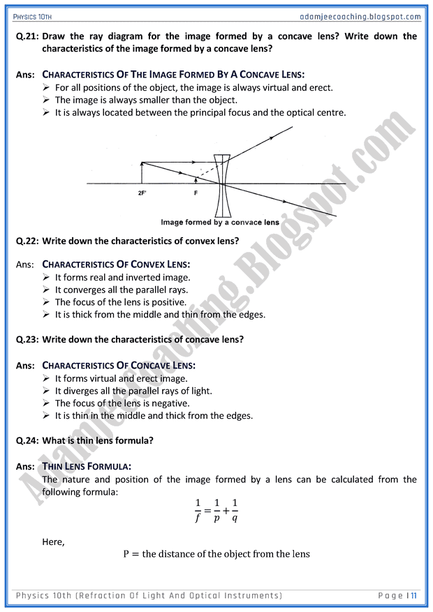 refraction-of-light-and-optical-instruments-question-answers-physics-10th