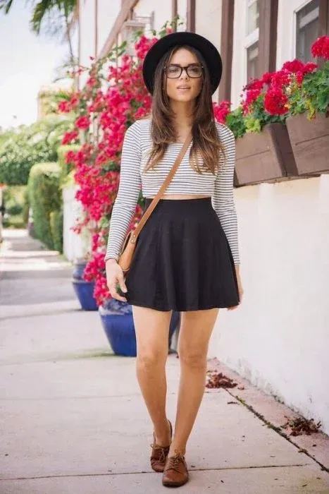 15 Ideas to wear a skater skirt and create a waist ... even if you hardly have