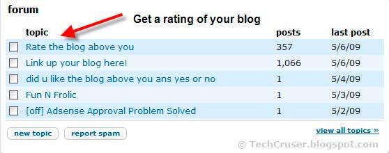 get a rating for your blog