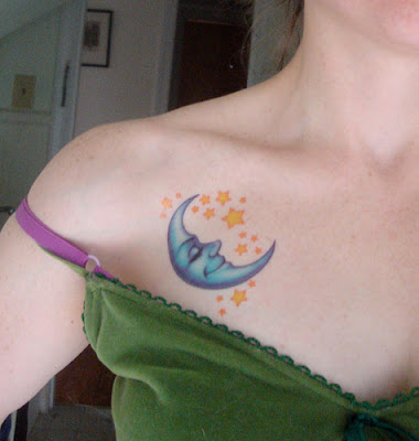 Trendy Moon Tattoo Designs 2011
