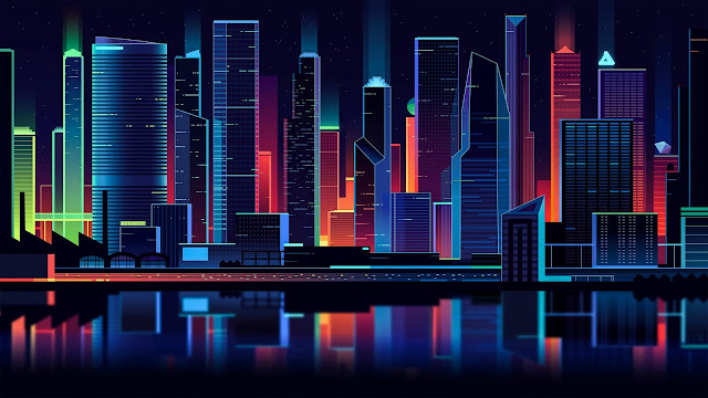 Affinity Skyline Abstract Desktop Wallpaper