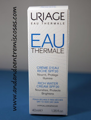 Crema de agua rica SPF20 de Uriage