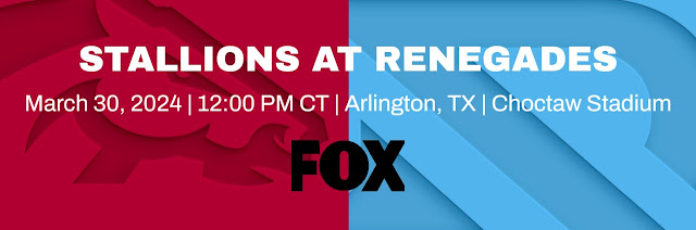 2024 UFL season week 1 Birmingham Stallions vs Arlington Renegades