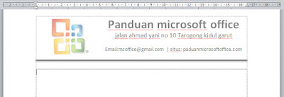 cara membuat kop surat di ms word dengan logo