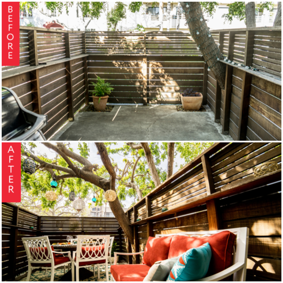 Deco: avant & après sur deux terrasses