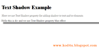 CSS Text Shadow Example