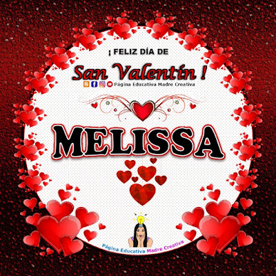 Feliz Día de San Valentín - Nombre Melissa