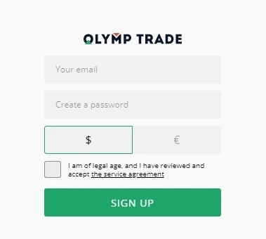 olymp trade open account
