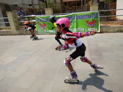 in-line girls speed skating race Hyderabad