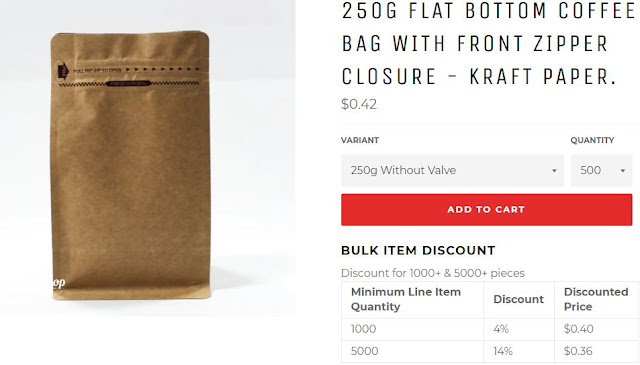 flat bottom coffee bag