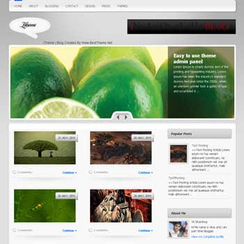 I Theme template blogger converted from wordpress theme to blogger template. featured content blogger template. magazine style blogger template. magazine style blogspot template