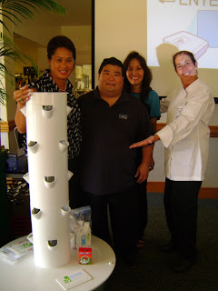 photo of KCC chef instructors with garden tower