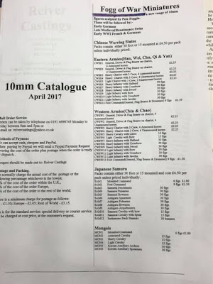 Current Catalogue from Fogg of War Miniatures