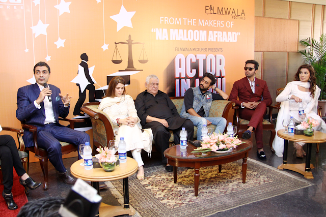 Actor In Law a Film by Nabeel Qureshi featuring Fahad Mustafa & Mehwish Hayat, om Puri, Aly Khan - Press Launch 