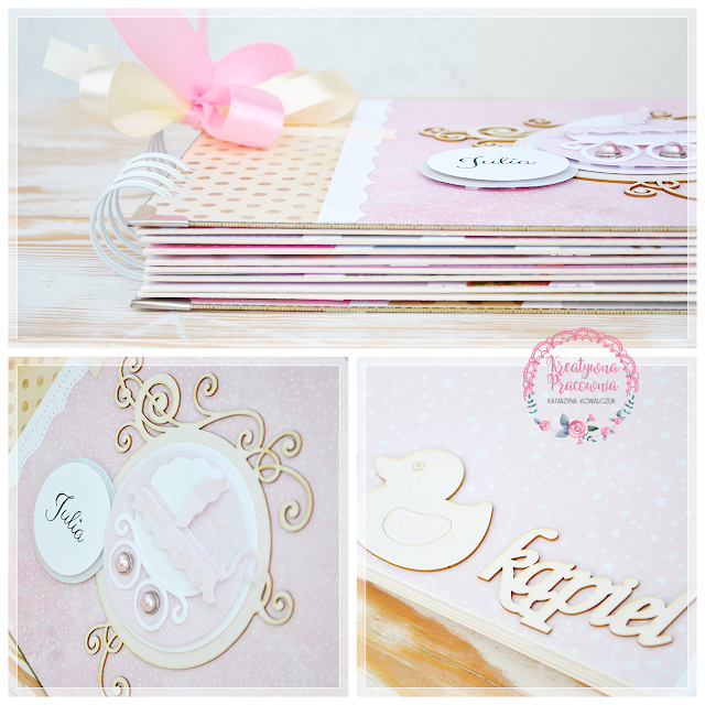 album na pierwsze urodziny, scrapbooking, handmade