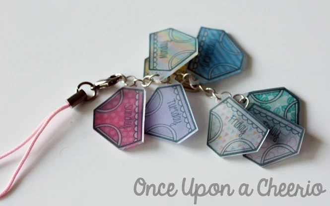 Shrink Plastic (Shrinky Dink) Underwear Planner Charms