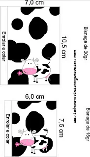 Cow and Patchwork Free Printable Labels.