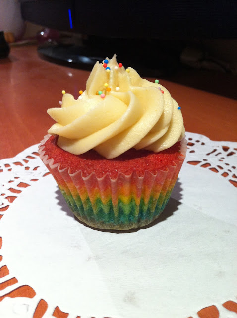 RECETA DE RAINBOW CUPCAKES (ARCO IRIS)