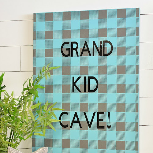 How To Make Cute Buffalo Check Canvas Art With Quote