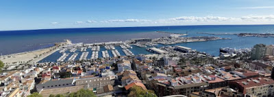 Vistas desde el Castillo de Denia, Dénia. Provincia de Alicante, Comunidad Valenciana.