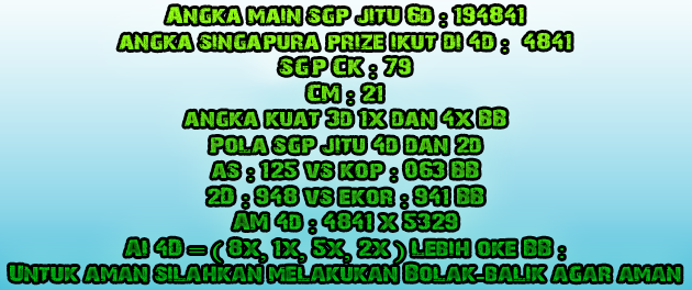 Prediksi Togel Jitu,Akurat Singapore 20 Januari 2018