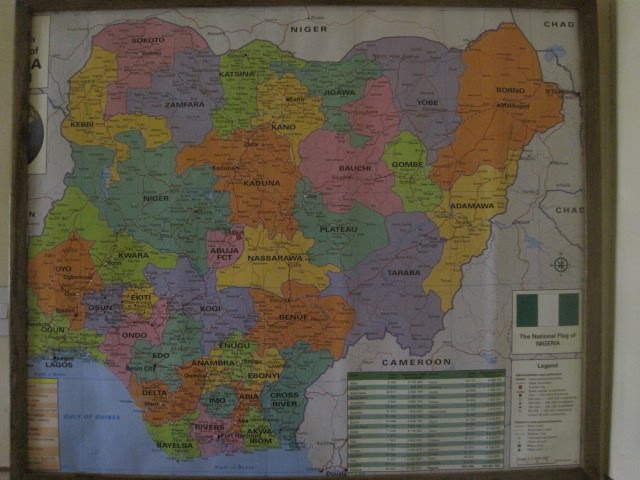 Map Of Nigeria With States. Here is Nigeria with its 36