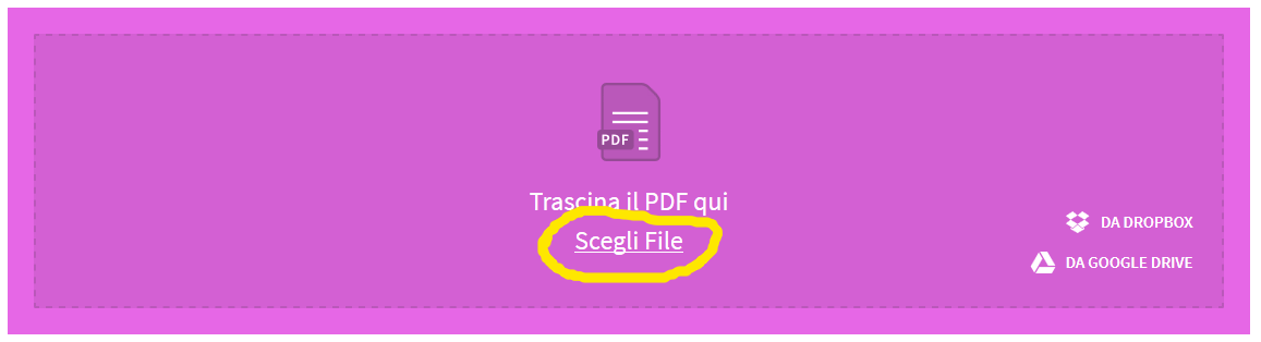 Carichiamo la nostra firma da mettere sul PDF