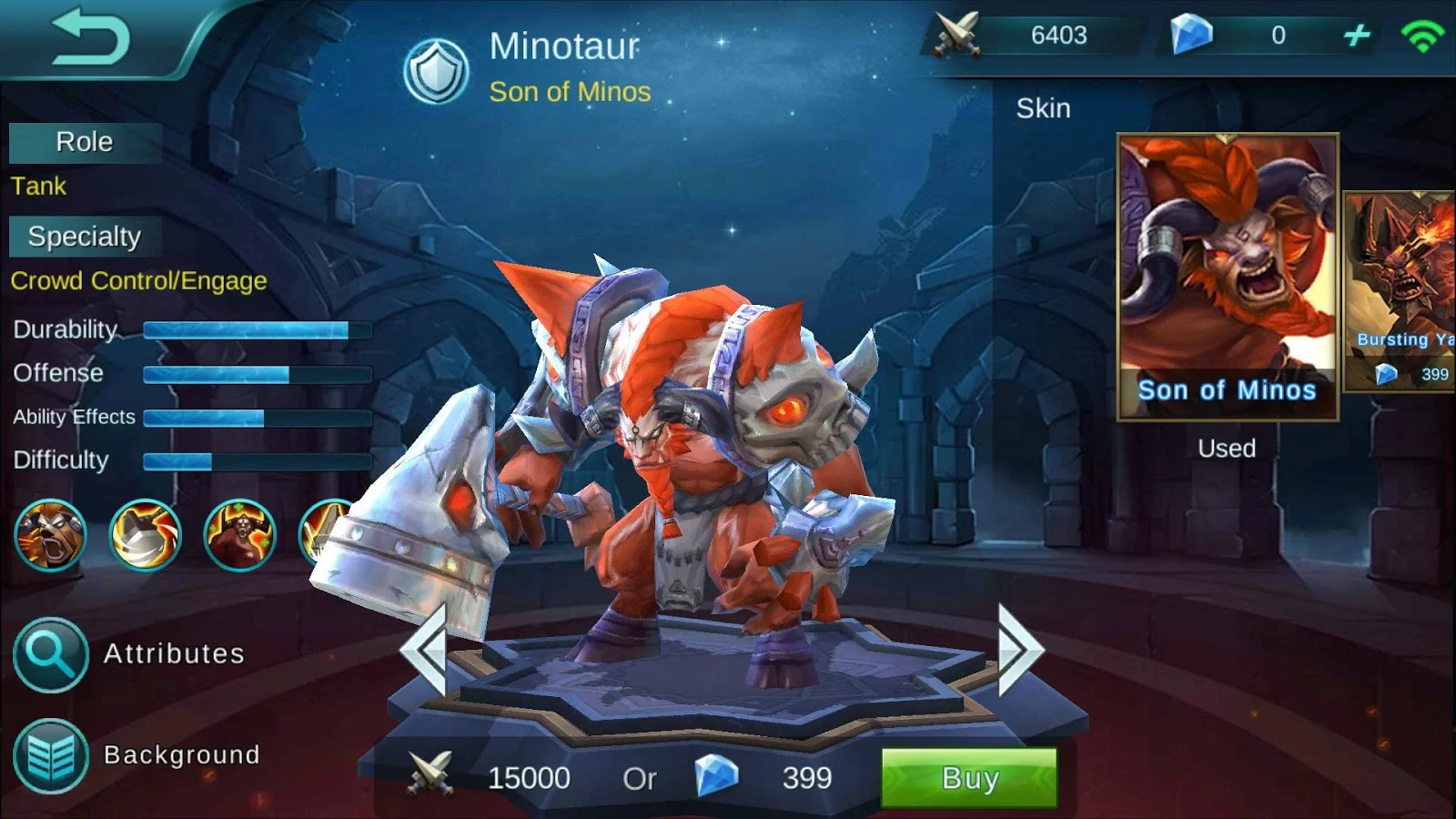 Hero Minotaur Mobile Legends Background