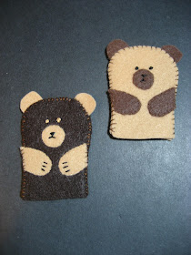 Felt Bear Finger Puppets