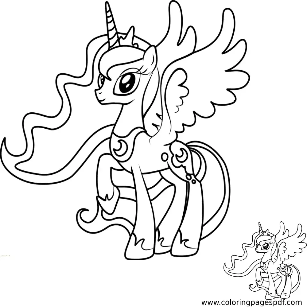 Coloring Page Of Princess Luna