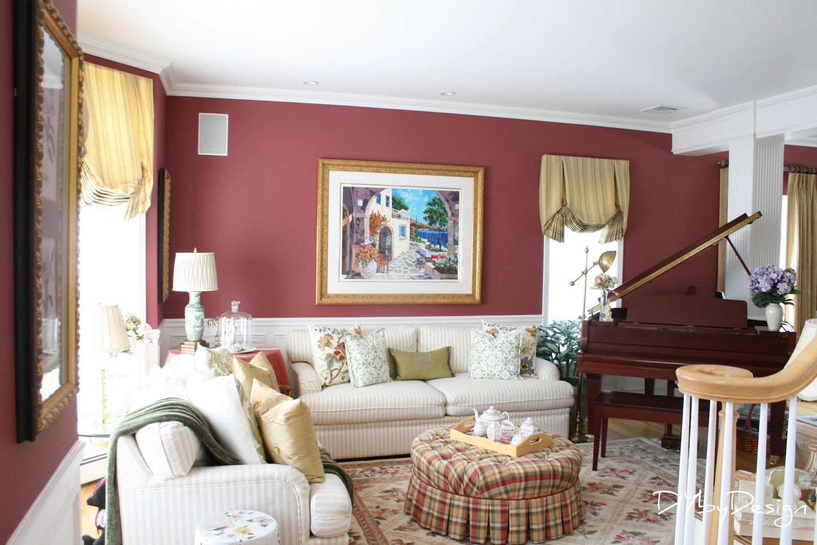 Burgundy And Brown Living Room Color Schemes 4 Image
