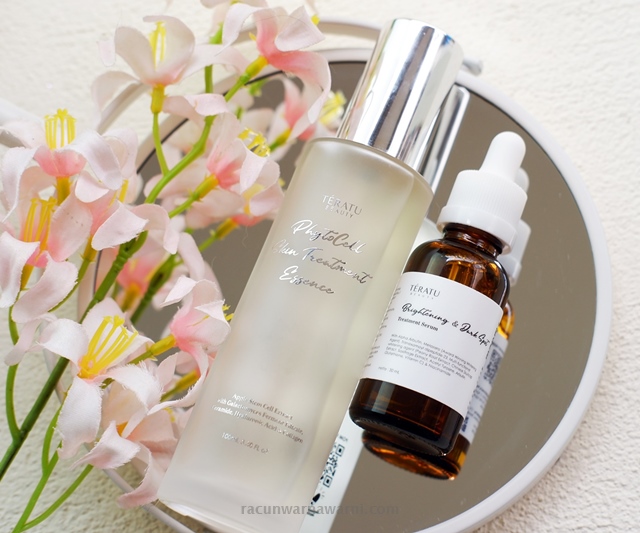 Review Teratu Beauty Phytocell Skin Treatment Essence dan Teratu Beauty Brightening & Dark Spot Treatment Serum.