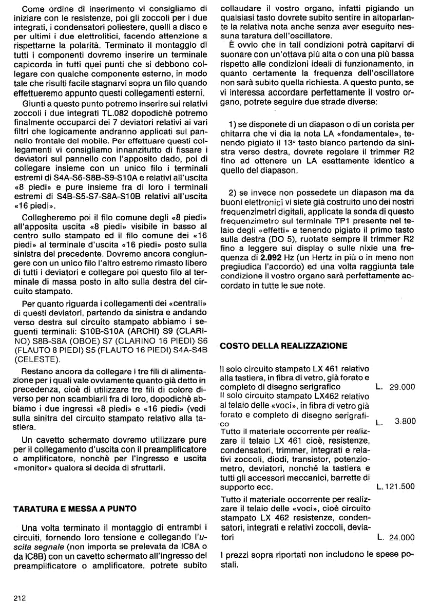 Nuova Elettronica  n.76  1981  ÓRGÃO ELETRÔNICO Chip TMS3615 SÍNTESE SONORA & ELETRÔNICA ARTESANAL