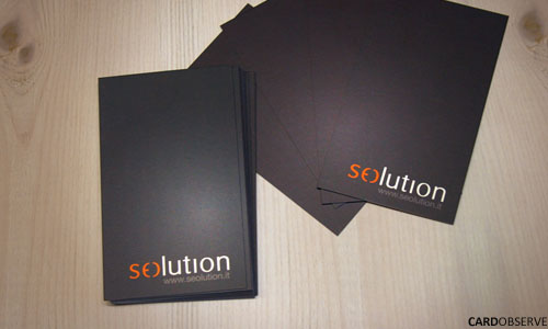 Seolution Design business card