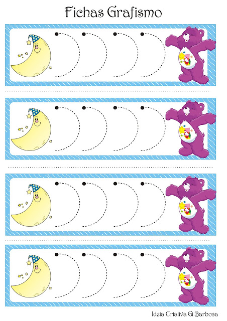 Ficha pra Grafismo / Ursinho Carinhoso / Coordenação Motora