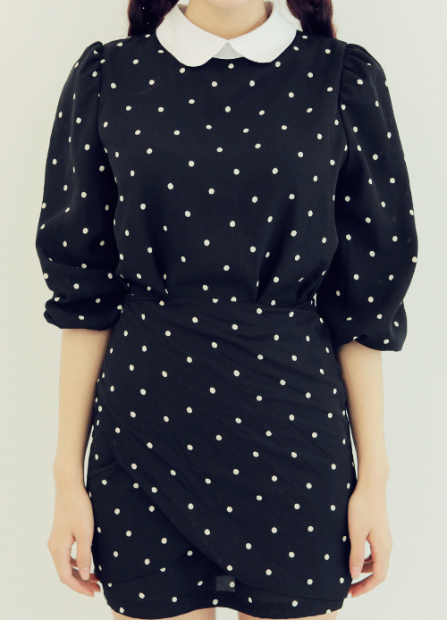 Dotted Peter Pan Collar Dress