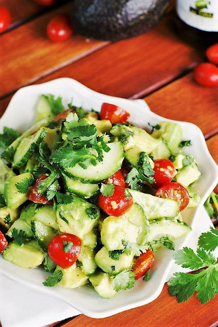 Cucumber, Tomato & Avocado Salad Image