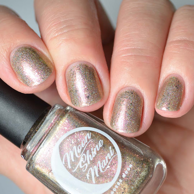 holographic champagne nail polish swatch