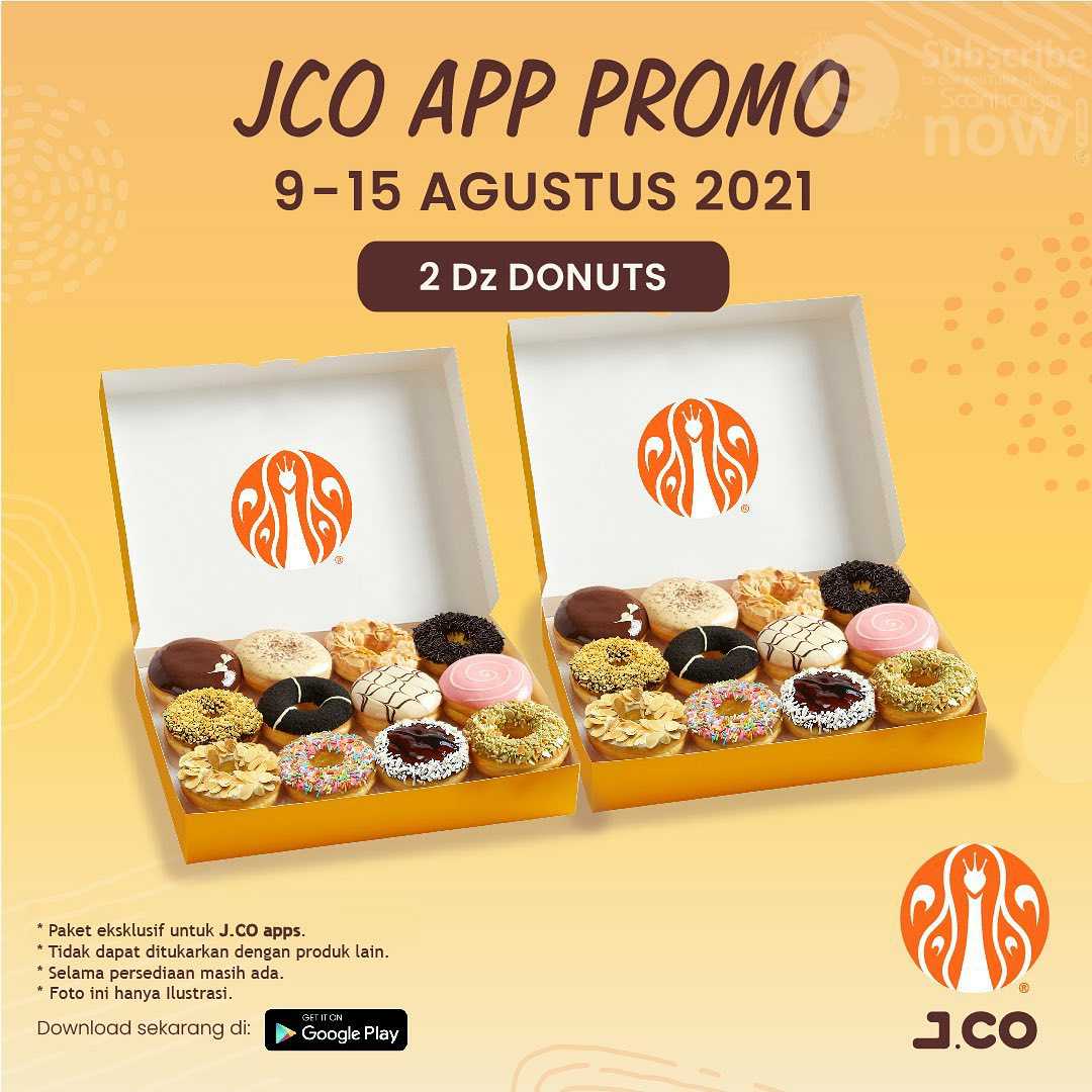 Promo JCO Aplikasi (JCO APP Promo) Harga Spesial 2 lusin Donut hanya Rp.105K