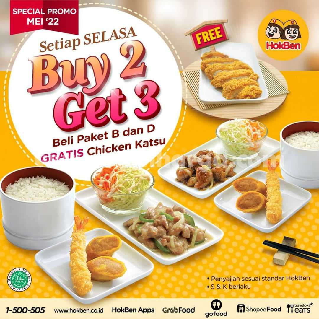 HOKBEN Promo GRATIS Chicken Katsu setiap SELASA!!