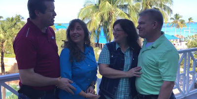 Gil and Kelly Bates in Bahamas with Jim Bob and Michelle Duggar