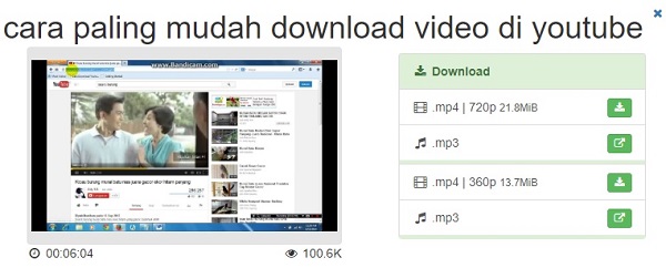 Cara Download Video Youtube Dengan Cepat