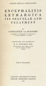 Encephalitis lethargica. Its sequelae and treatment -Constantin Von Economo 1931年版封面