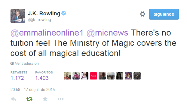 Precio de Hogwarts | J.K.Rowling