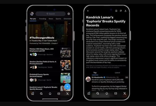 X Launches AI-Powered News Summaries with "Stories" Feature