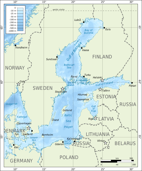 Free Printable Maps Baltic Sea Map