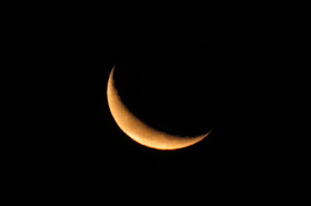 rising crescent moon