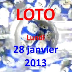 Résultat du LOTO - tirage du lundi 28 janvier 2013