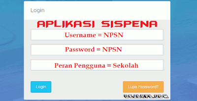 Panduan Cara Login Aplikasi SisPenA SM (Akreditasi Sekolah) dejarfa.com